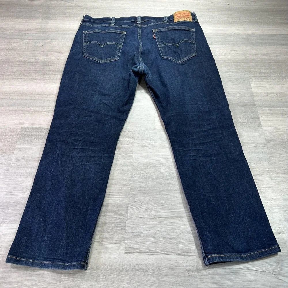 Levis 514 Jeans Mens 40x30 Blue Regular Straight Stretch Denim Dark Wash Pants